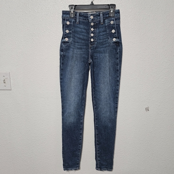 PAIGE Denim - Paige Emmie Ankle high rise jeans sightseeing distressed size 24